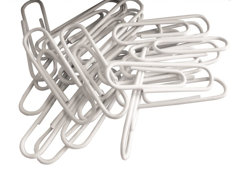 CROXLEY 33mm White Paper Clips 100's Pack of 10