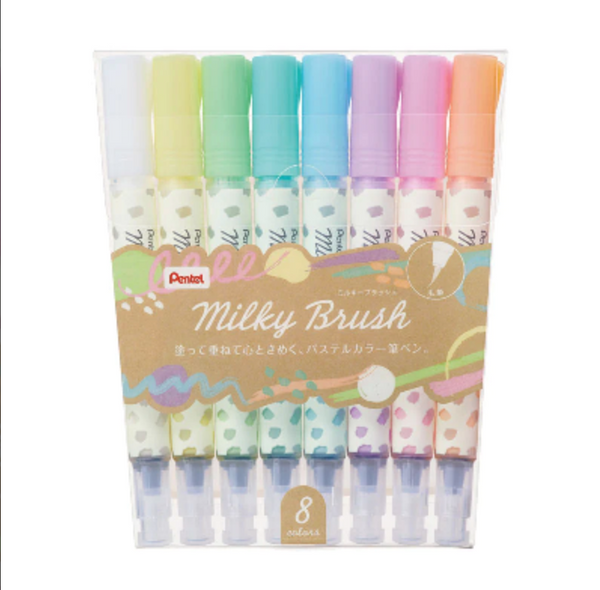 PENTEL MILKY BRUSH ASST SET 8