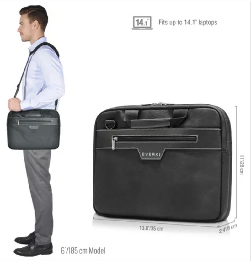 Everki Business 414 Notebook Case 14.1-inch Briefcase Black EKB414