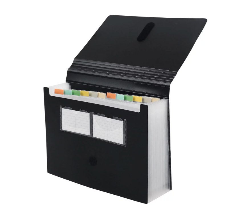 BANTEX A4 PP EXPANDING FILE 13 PARTITION BLACK