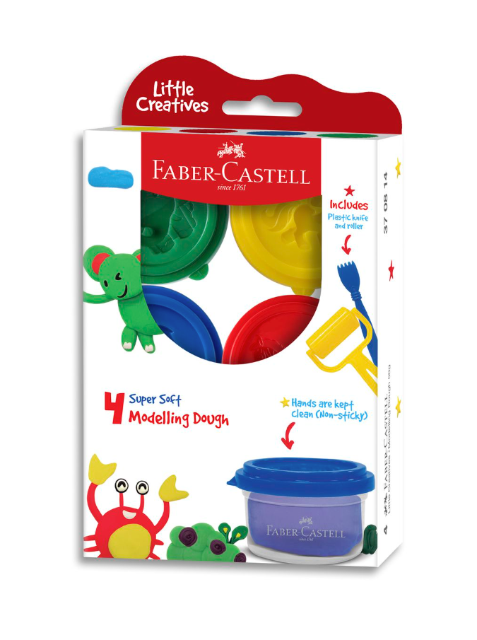 Faber Castell Little Creatives Modelling Dough Basic Colours - Set of 4