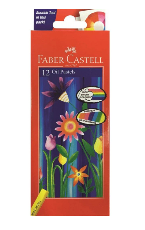 Faber Castell Jumbo Oil Pastels 10.5 Diameter Box of 12