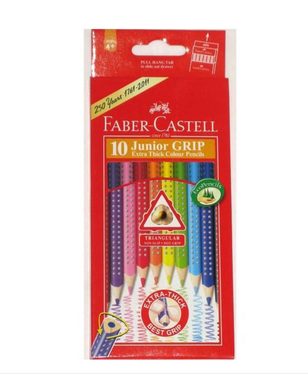 Faber Castell Junior Grip Colour Pencils 10'S