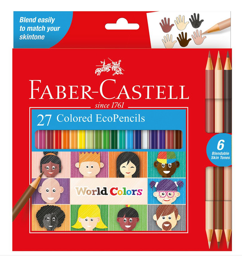 Faber Castell 24 Full Eco Colours Pencils - World Colours