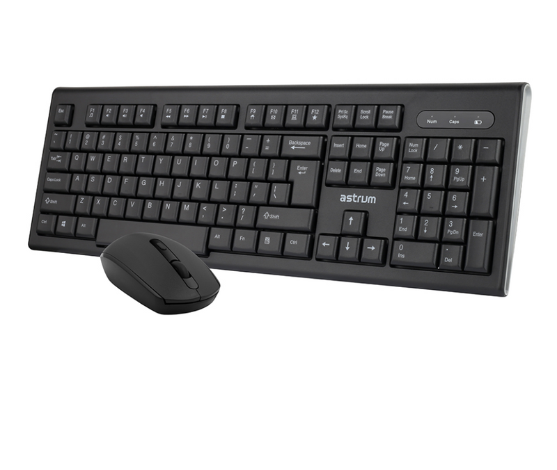 KW310 | A81531-BE  Astrum Wireless 2.4ghz Keyboard And Mouse Combo, Full Size 104keys Multimedia Keyboard And 3b Optical Mouse