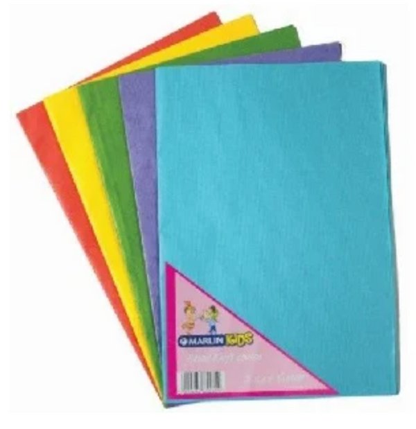 MARLIN KIDS PRECUT BOOK COV A4 COLOUR KRAFT 5'S