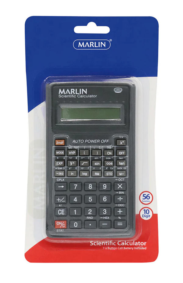 MARLIN CALCULATOR SCIENTIFIC 10 DIGIT 56 FUNCTION