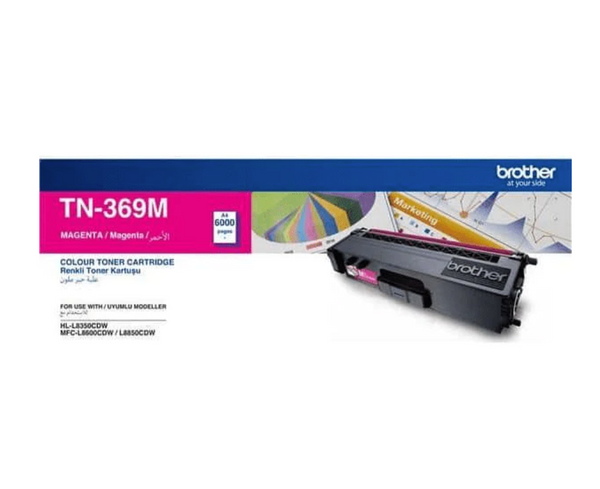 Brother TN-369M Magenta Toner Cartridge 6,000 Pages Original DR-369M Single-pack