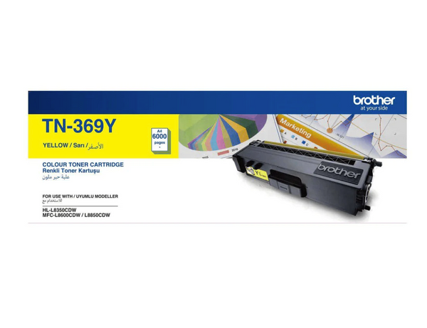 Brother TN-369Y Yellow Toner Cartridge 6,000 pages Original DR-369Y Single-pack