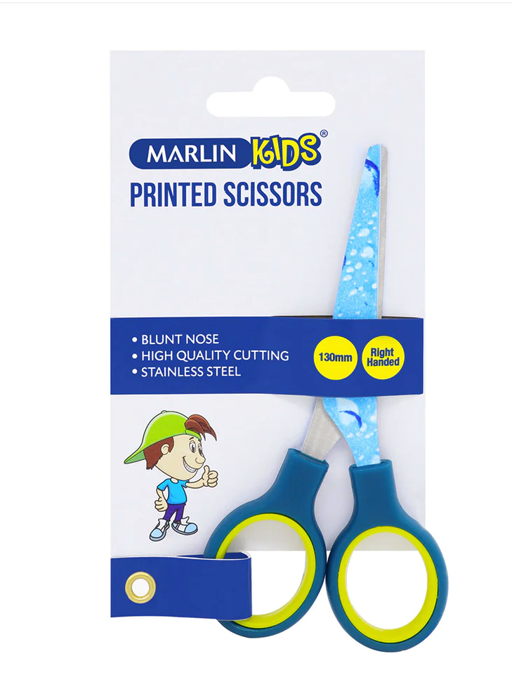 MARLIN SCISSORS 130MM KIDS PRINTED DESIGN