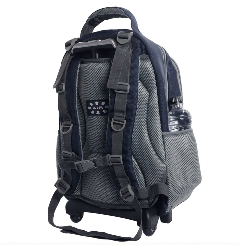 Volkano 27L Orthopaedic Trolley Backpack Navy Grey VK-7094-NVGR