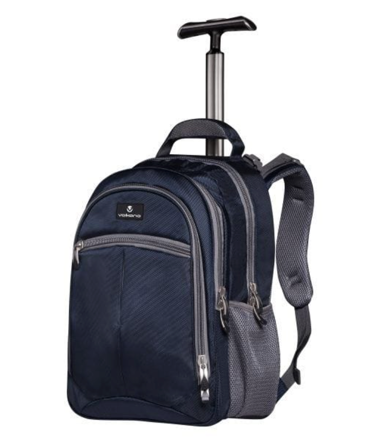 Volkano 27L Orthopaedic Trolley Backpack Navy Grey VK-7094-NVGR