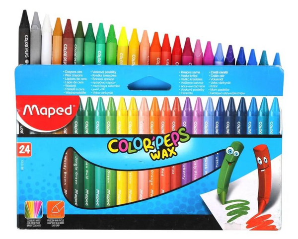 MAPED Wax Crayons Color'Peps Triangular 24's