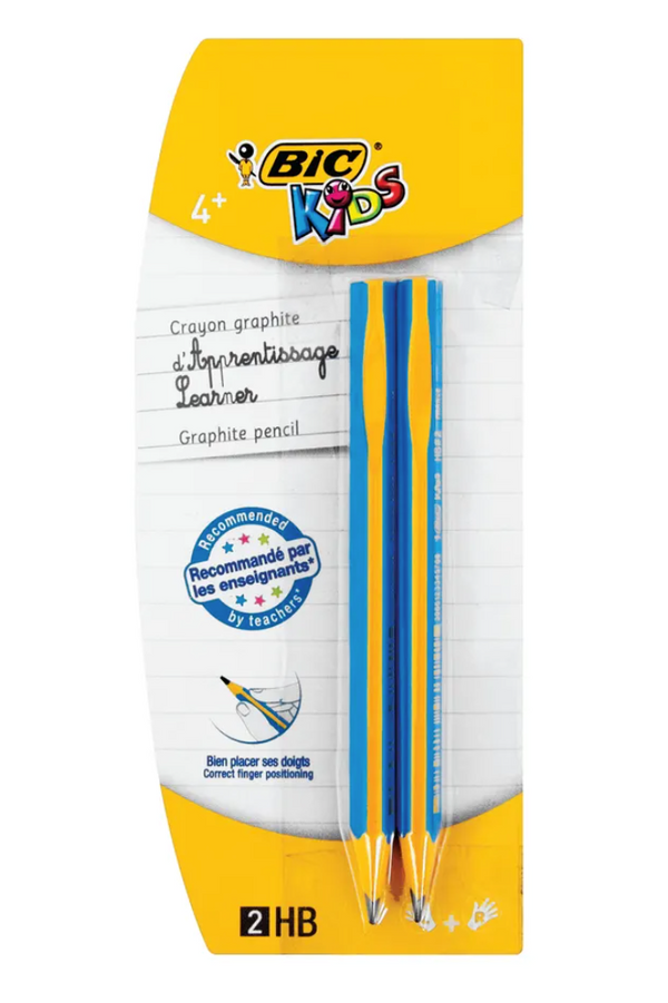 BIC KIDS BEGINNERS TRIANGULAR HB PENCIL BlUE 2 UP