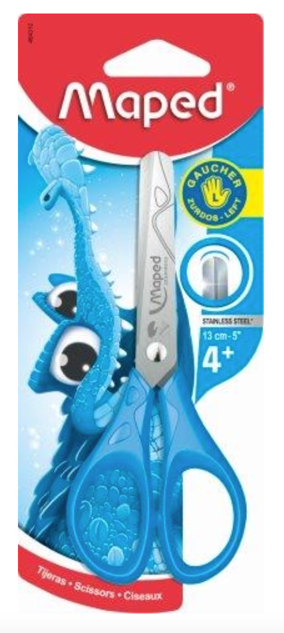 MAPED Scissors 13cm Essentials Left Handed - Card