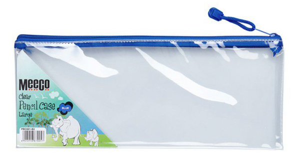 MEECO PVC CLEAR PENCIL BAG LARGE