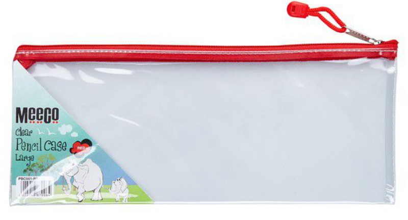 MEECO PVC CLEAR PENCIL BAG LARGE