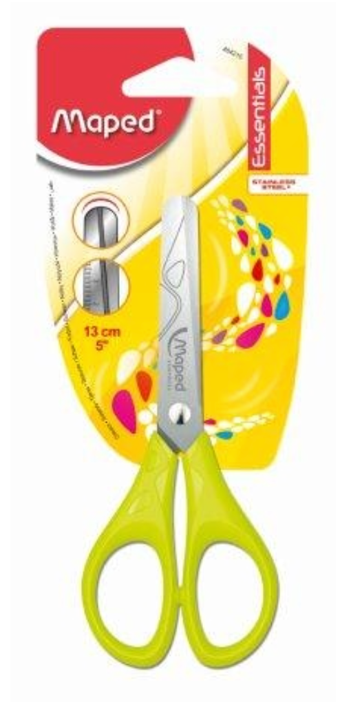 MAPED SCISSORS 13 CM ESSENTIALS - CARD