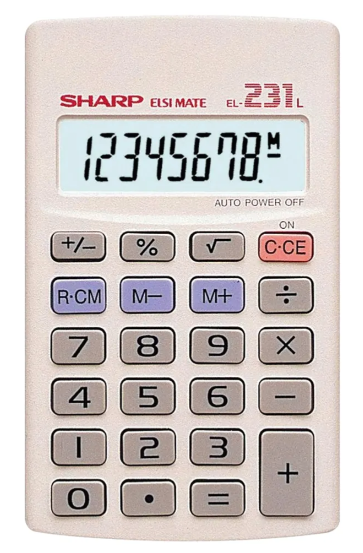 SHARP EL231LB  8D BASIC CALCULATOR