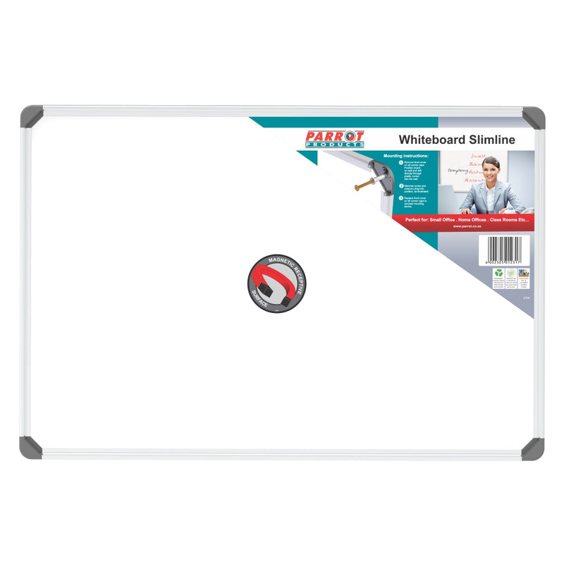 Parrot Whiteboard Slimline Magnetic - 900 x 600mm