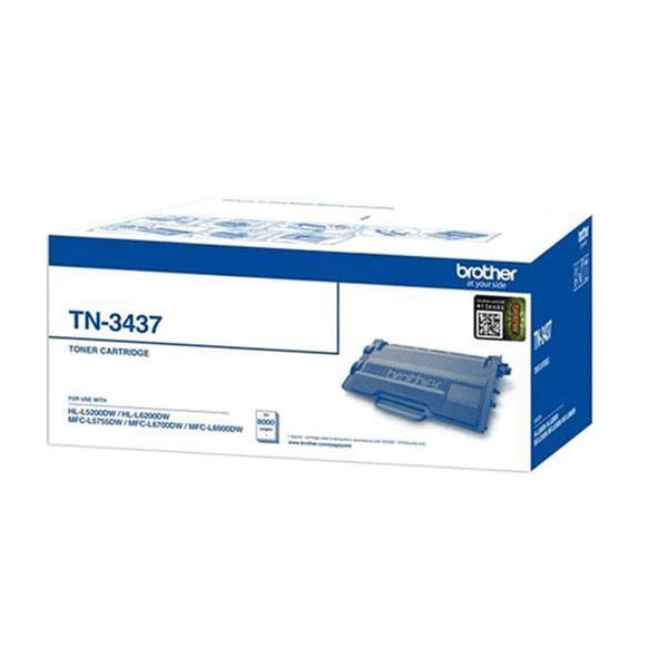 Brother TN-3437 Black Toner Cartridge 8,000 Pages Original Single-pack