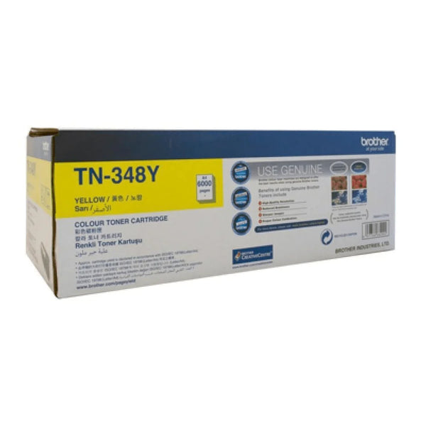 Brother TN-348Y Yellow Toner Cartridge 6,000 Pages Original Single-pack