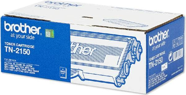 Brother TN2150 Black Toner Cartridge 2,600 Pages Original TN-2150 Single-pack