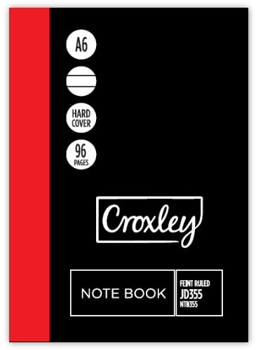 CROXLEY JD355 148x105mm 96 Page Side Bound Hard Cover