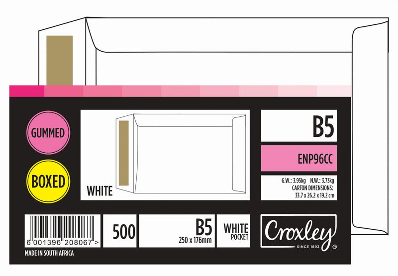 CROXLEY JD100KM 1033 Pocket Brown Gummed Envelopes – Unbanded