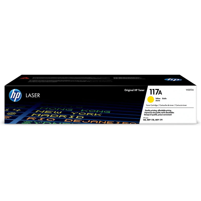 HP 117A Yellow Toner Cartridge 700 Pages Original W2072A Single-pack