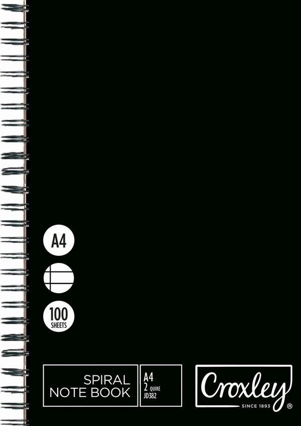 CROXLEY 100 PAGE RULED FEINT AND MARGIN WIRE BOUND A4