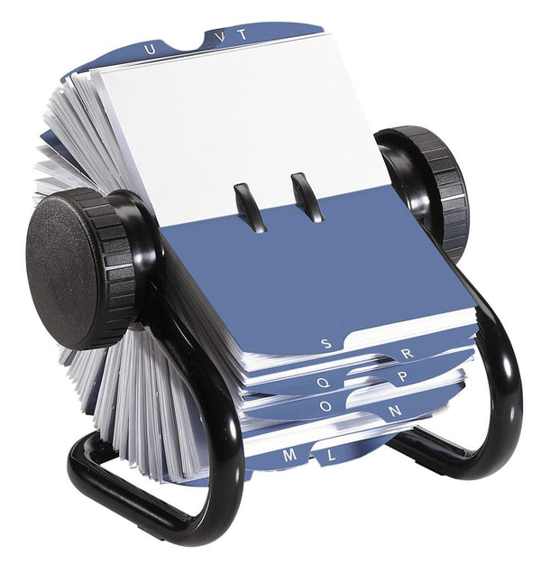 Rolodex A-Z Rotary Open Bus Card File - 400 Capacity - Blk (67236)