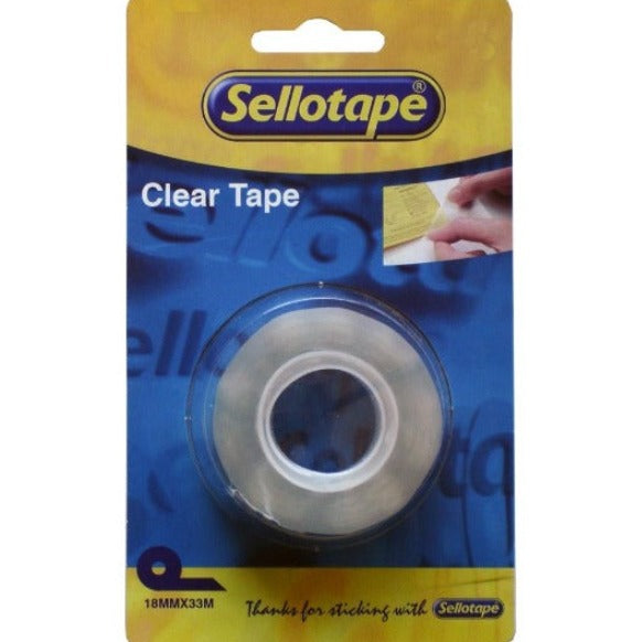 Sellotape Clear Refill 18mm x 33m Carded