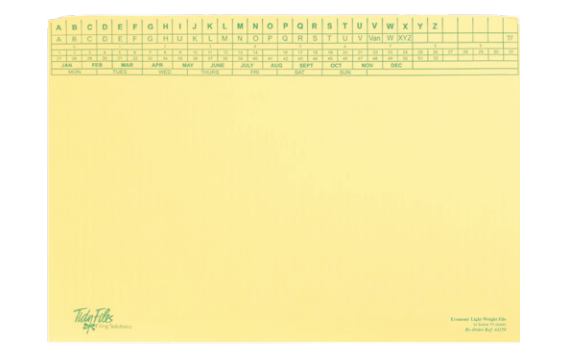 Tidy Files - Economy Medium Weight Files with Tri-Clip