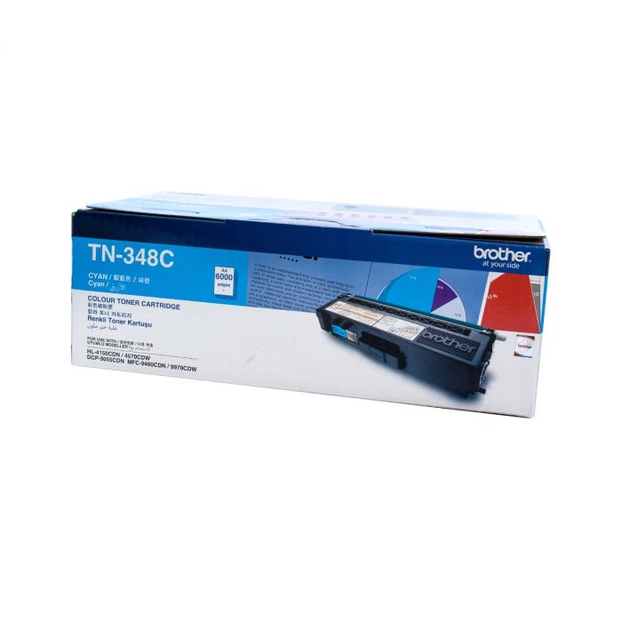 Brother TN-348C Cyan Toner Cartridge 6,000 Pages Original Single-pack