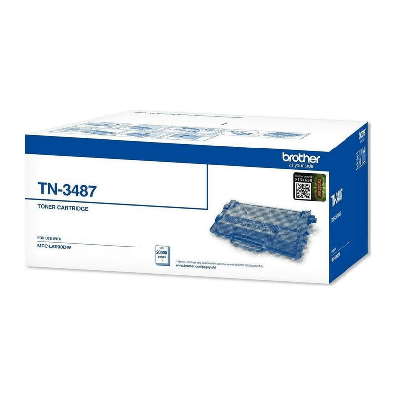 Brother TN-3487 Black Toner Cartridge 20,000 Pages Original Single-pack